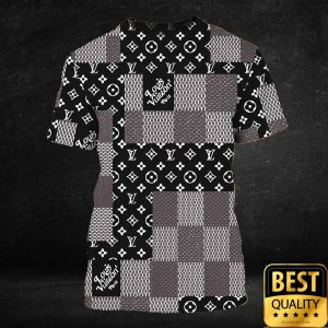 Louis Vuitton Paris Checkered Black US T-Shirt 120