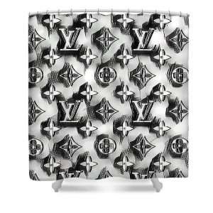 Louis Vuitton Shower Curtain Black And White 109