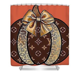 Louis Vuitton Shower Curtain Brown Pumpkin 034