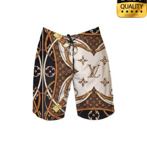 Louis Vuitton Signature Pattern Flip Flops Hawaiian Shirt And Shorts 053 3