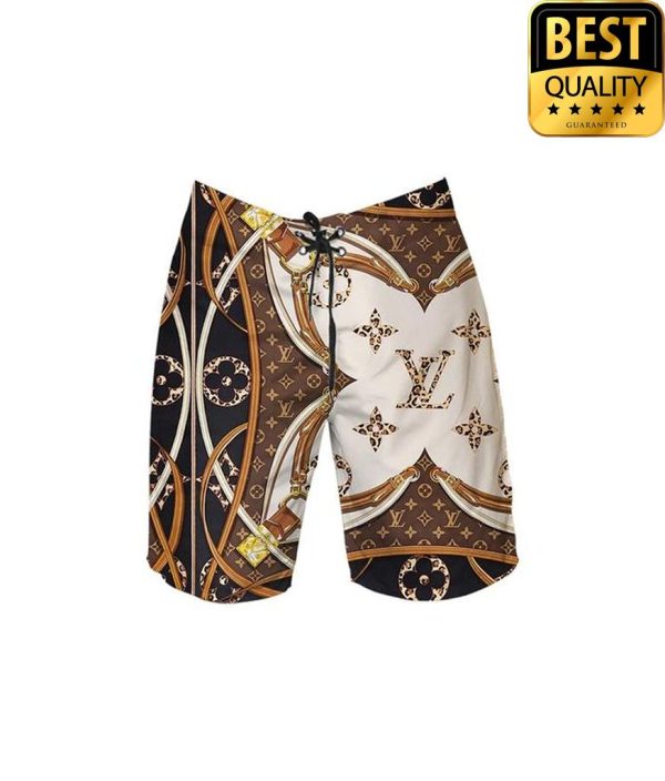 Louis Vuitton Signature Pattern Flip Flops Hawaiian Shirt And Shorts 053