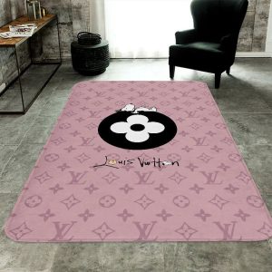 Louis Vuitton Snoopy Pinky Luxury Living Room Carpet 079