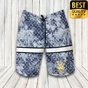 Louis Vuitton Snowy Flower Hawaiian Shirt Shorts 055 3