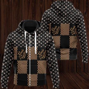 Louis Vuitton Square Pattern Luxury 3D Hoodie Limited Edition 053