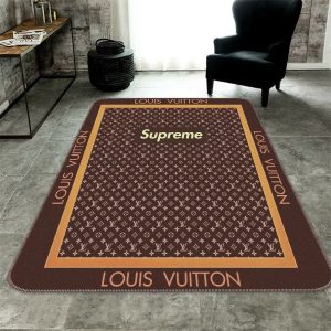 Louis Vuitton Supreme Brown Living Room Carpet 082