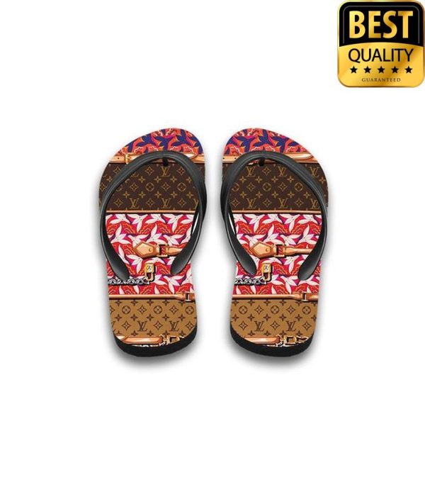 Louis Vuitton Unique Flip Flops And Combo Hawaii Shirt Shorts 062