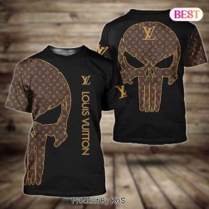 LV Unique Skull Luxury Brand 3D T-Shirt Limited Edition 067