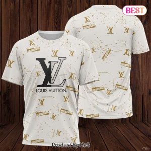 LV White Luxury Color 3D T-Shirt 048