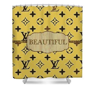 Louis Vuitton Yellow Shower Curtain 068