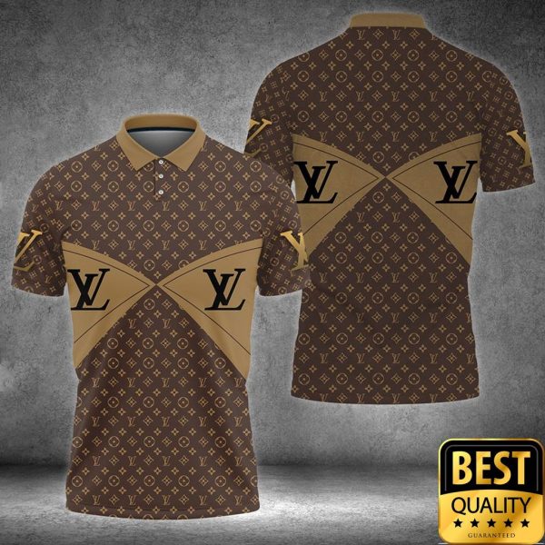 Luxury Louis Vuitton Brown Monogram With Butterfly Wings Pattern And Logo 3D Shirt 152