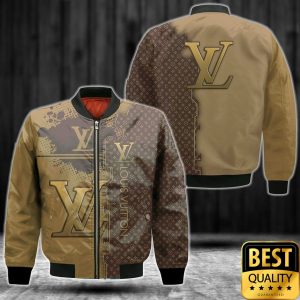 Luxury Louis Vuitton Light and Dark Brown with Big Color Splatters and Logo 3D Shirt 1