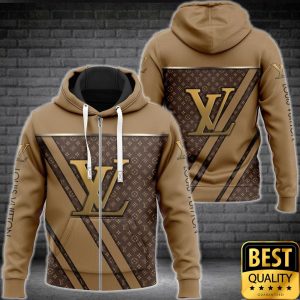 Luxury Louis Vuitton Monogram Canvas Pattern with Brown Logo 3D Shirt and Pants 5