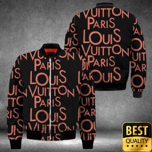 Luxury Louis Vuitton Paris Black with Red Brand Name 3D Shirt and Pants 3