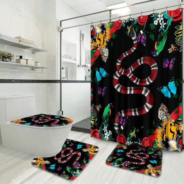 Luxury Snake Gucci Shower Curtain 044