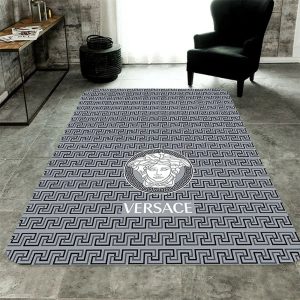 Medusa Grey Versace Living Room Carpet And Rug 042