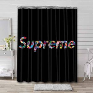 Mix Color Logo Supreme Shower Curtain Set 024