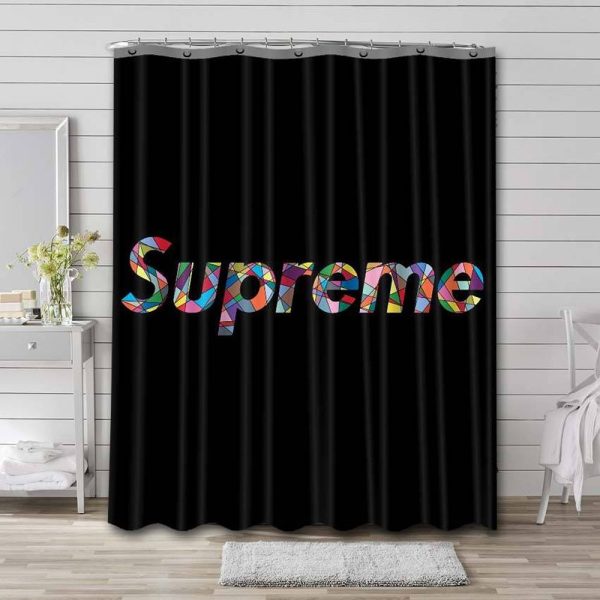 Mix Color Logo Supreme Shower Curtain Set 024