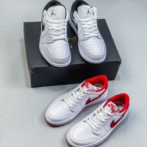 New Arrival Shoes AJ 1 Low White University Red AO9944-161