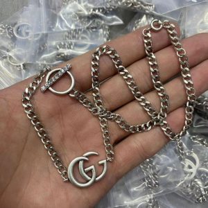 New Arrival Gucci Silver Necklace Women 009