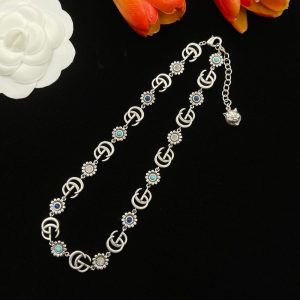 New Arrival Gucci Silver Necklace Women 016