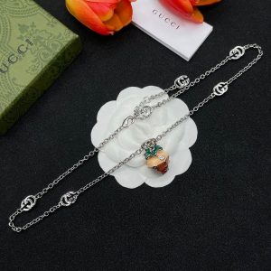 New Arrival Gucci Silver Necklace Women 043