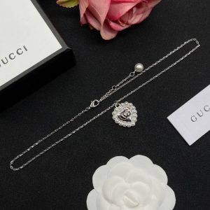 New Arrival Gucci Silver Necklace Women 045