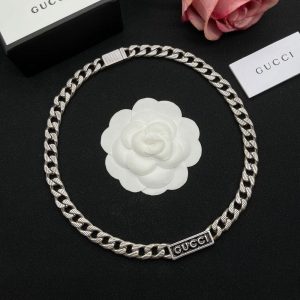 New Arrival Gucci Silver Necklace Women 047