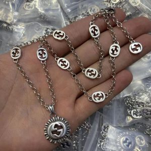 New Arrival Gucci Silver Necklace Women 061