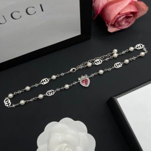 New Arrival Gucci Silver Necklace Women 086