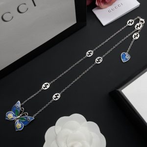 New Arrival Gucci Silver Necklace Women 087