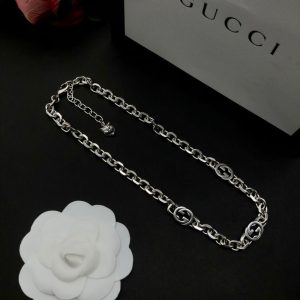 New Arrival Gucci Silver Necklace Women 099