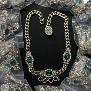 New Arrival Gucci Silver Necklace Women 119
