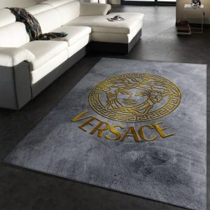 Old Silver Versace Living Room Carpet And Rug 049