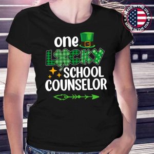 One Lucky School Counselor Shamrock Teacher St Patricks Day T-Shirt