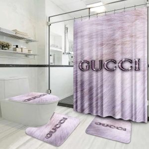 Purple Gucci Shower Curtain 048