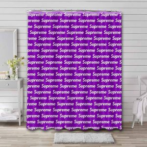 Purple Pattern Supreme Shower Curtain Set 027