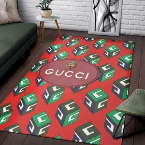 Red Luxury Gucci Living Room Carpet And Rug 043