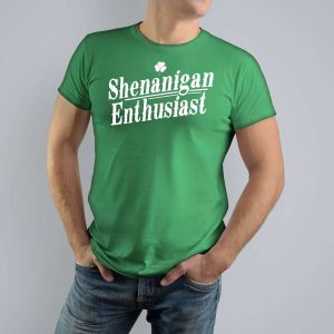 Shenanigan Enthusiast Funny St Patricks Day Shamrock T-Shirt