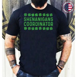 Shenanigans Coordinator Funny St Patricks Day Shamrock Gift T-Shirt