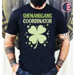 Shenanigans Coordinator Funny St Patricks Day Shamrock Teacher T-Shirt