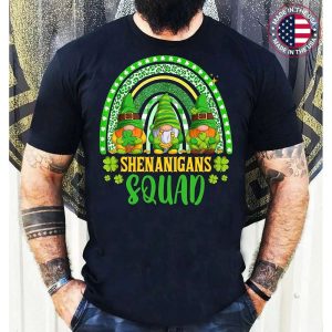 Shenanigans Squad St Patricks Day Gnomes Green Proud Irish T-Shirt