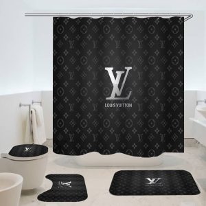 Shower Curtains Louis Vuitton Dark Gray 097 1