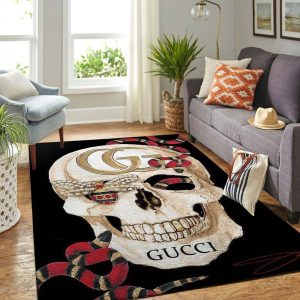 Skull Gucci Living Room Carpet And Rug 048