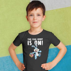 The Egg Hunt Is On Bunny Cute Easter Boys Kids Toddler T-Shirt