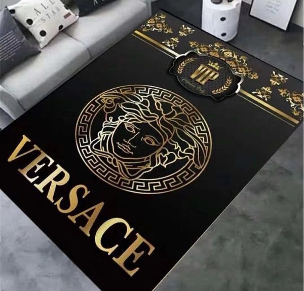 VIP Golden Logo Versace Living Room Carpet And Rug 056