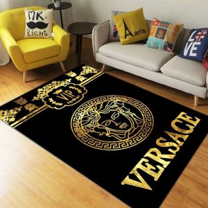 VIP Golden Versace Living Room Carpet And Rug 057