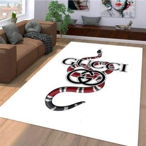 White Gucci Living Room Carpet And Rug 057