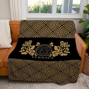 Yellow Pattern Versace Blanket 047