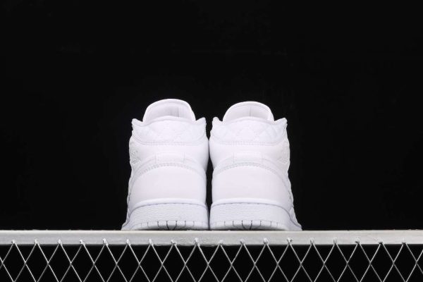 New Arrival AJ1 Mid DB6078-100 Quilted White