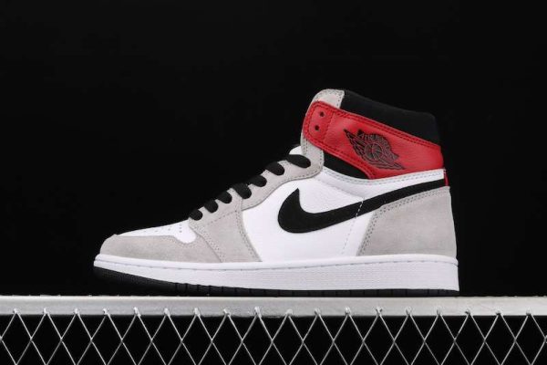 New Arrival AJ1 High 555088-126 Light Smoke Grey